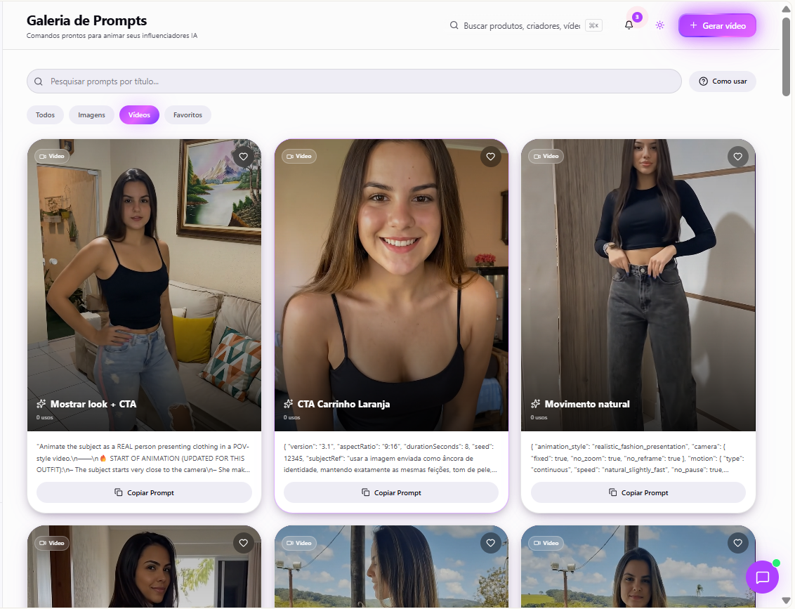Galeria de Prompts